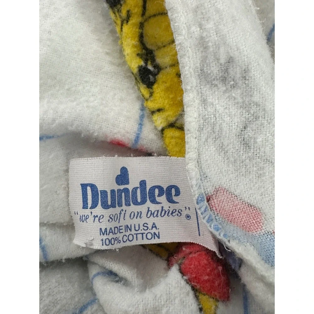 Vintage Disney Babies Receiving Blanket Mickey Minnie Donald Pluto USA Dundee